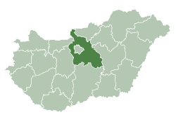 Pest County within Hungary