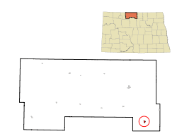 Location of Willow City, North Dakota