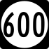 State Route 600 marker