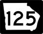 State Route 125 marker