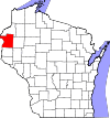 State map highlighting Polk County
