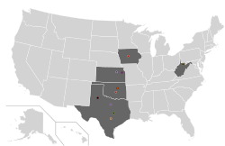 Big 12 Conference locations