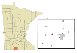 Location of Welcome, Minnesota