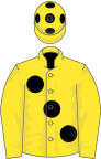 Yellow, large black spots and spots on cap