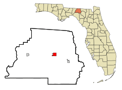 Location in Madison County and the state of Florida
