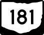 State Route 181 marker