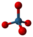 Ball and stick model of osmium tetroxide