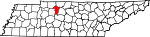 State map highlighting Cheatham County