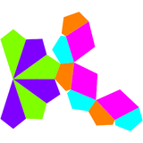 Dual gyroelongated triangular cupola net.png