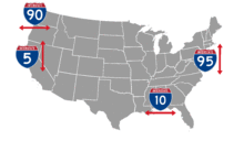 Odd numbers run north–south with numbers increasing from west to east, while even numbers run east–west with numbers increasing from south to north.