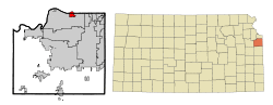 Location within Johnson County and Kansas