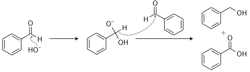 Cannizzaro reaction-benzaldehyde.svg