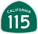 State Route 115 marker