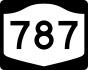 New York State Route 787 marker