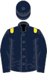 Dark blue, yellow epaulets