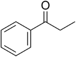 Skeletal formula of propiophenone