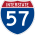 Interstate 57 marker