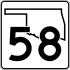 State Highway 58 marker