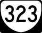 State Route 323 marker