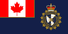Flag of the Canada Border Services Agency, which features the heraldic symbol.