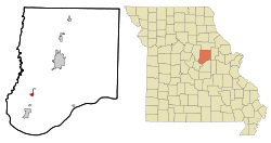 Location of New Bloomfield, Missouri