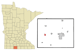 Location of Sherburn, Minnesota