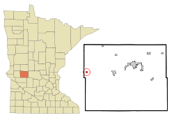 Location of Cyrus, Minnesota