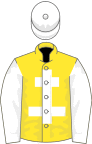 Yellow, white Cross of Lorraine, sleeves and cap