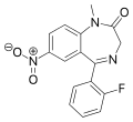 Flunitrazepam structure.svg