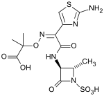 Aztreonam structure.svg
