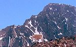 A mountain goat below Granite Peak.