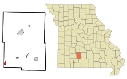 Location of Rogersville, Missouri
