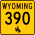 Wyoming Highway 390 marker