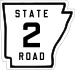 State Road 2 marker