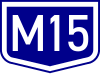M15 motorway shield
