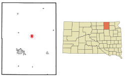 Location in Brown County and the state of South Dakota