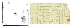 Location within Crawford County and Kansas