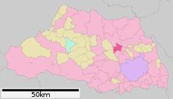 Location of Kitamoto in Saitama Prefecture