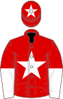 Red, white star, halved sleeves, star on cap
