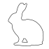 Outline of a bunny.svg