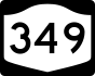 New York State Route 349 marker