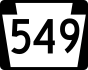 Pennsylvania Route 549 marker