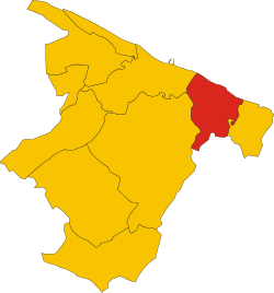 Trani within the Province of Barletta-Andria-Trani