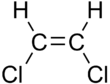 Skeletal formula of cis-1,2-dichloroethene