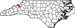 State map highlighting Mitchell County