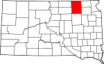 State map highlighting Brown County