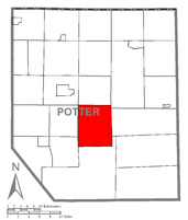 Map of Potter County, Pennsylvania highlighting Summit Township