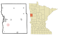 Location of Sabin, Minnesota