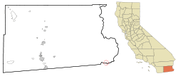 Location in Imperial County and the state of California