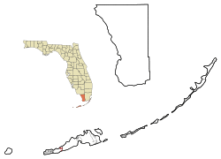 Location in Monroe County and the state of Florida